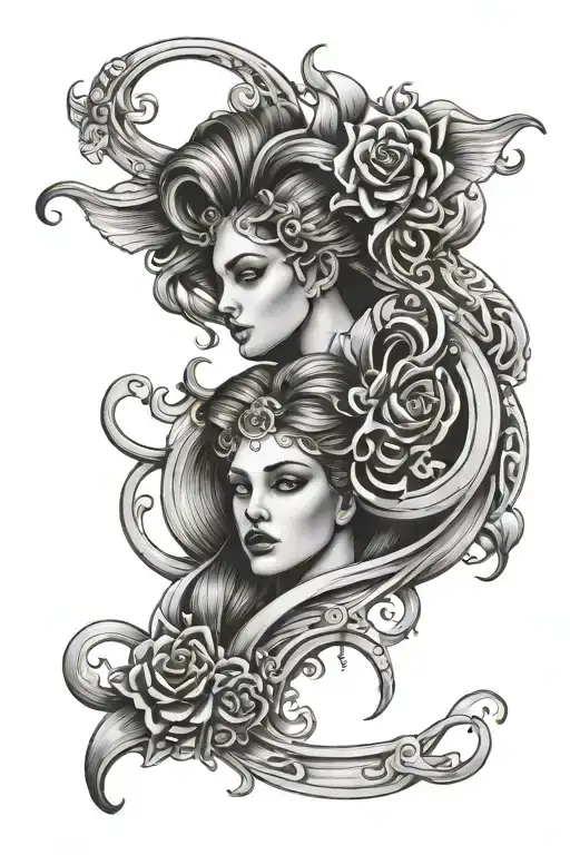 Gemini Tattoo Design