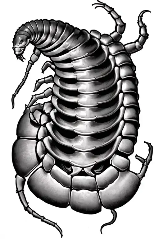 Centipede Crawling Shoulder To Rib Cage