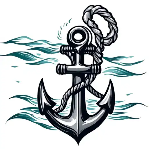 Anchor And Sea