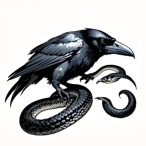 Raven And Snake
