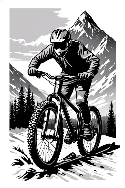 Mountain Bike Camping Ski