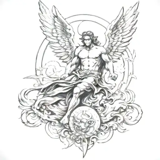 Angel Defeating Lucifer