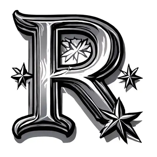 Letter R With Star