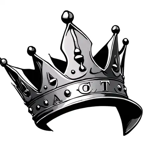 Crown With Ajt Letters Hidden In Design