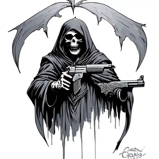 Grim Reaper With Gun