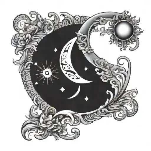 Sun And Moon Semi Colon