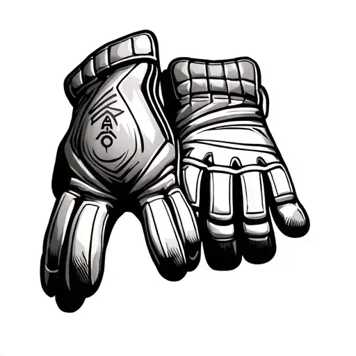 Gaa Football With Goalkeepers Gloves Hanging