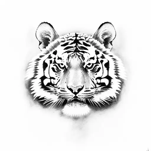 Tiger Walking Thru The Valley Of Shadow Of Death