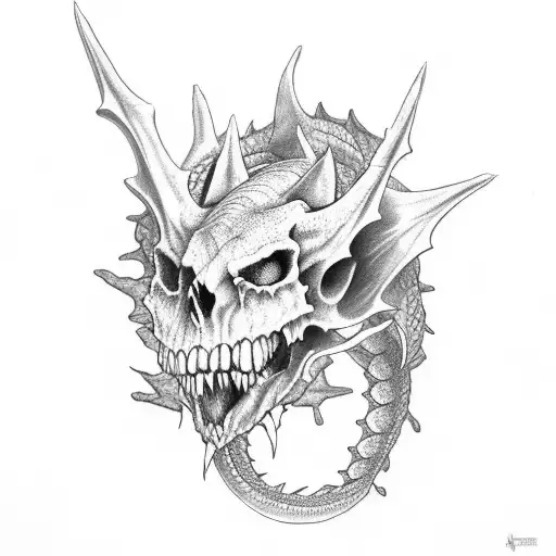 Dragon Skull Roses