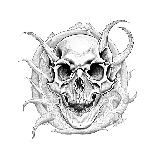 Dragon Skull Roses Sleeve