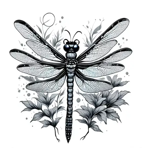 Fine Line Dragonfly Hovering