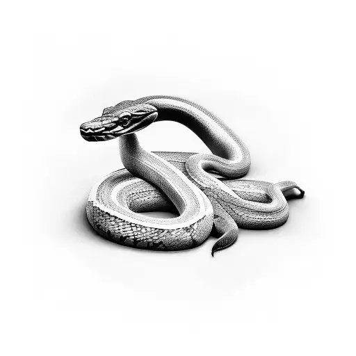 Bronze Snake On Pole