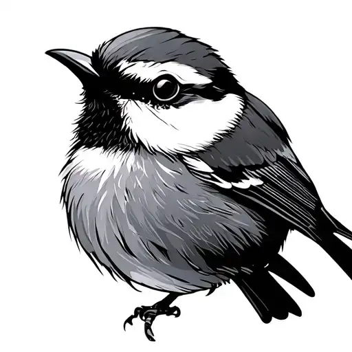 Mountain Chickadee Head