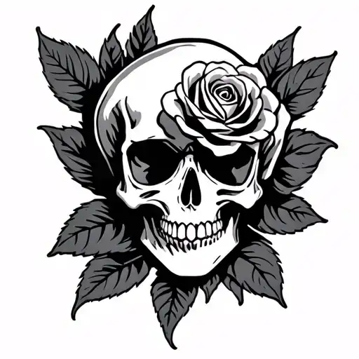 Skull And Rose