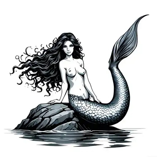 Mermaid On Rock