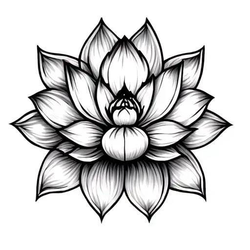 Mandal Lotus Tattoo For Back Neck