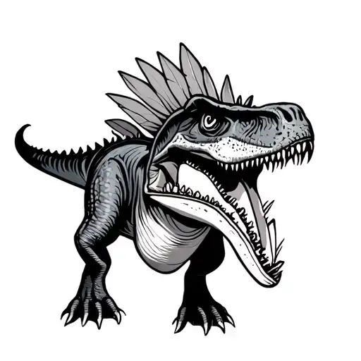 Dinosaur But The Back Is A Tacos