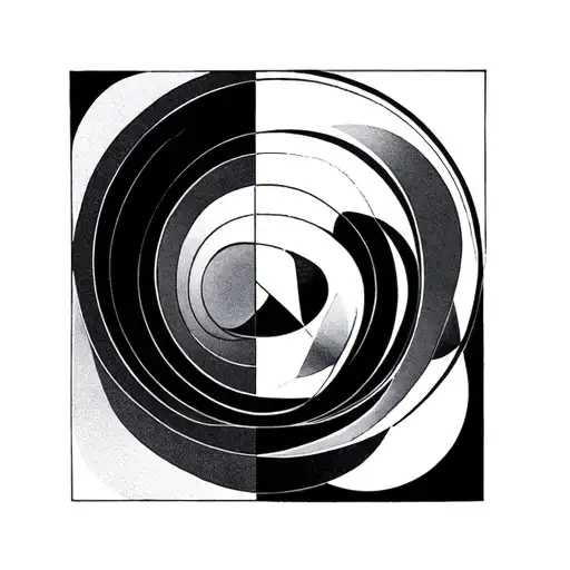 Opaque Black Square Associate With Full Of Geometric Shape