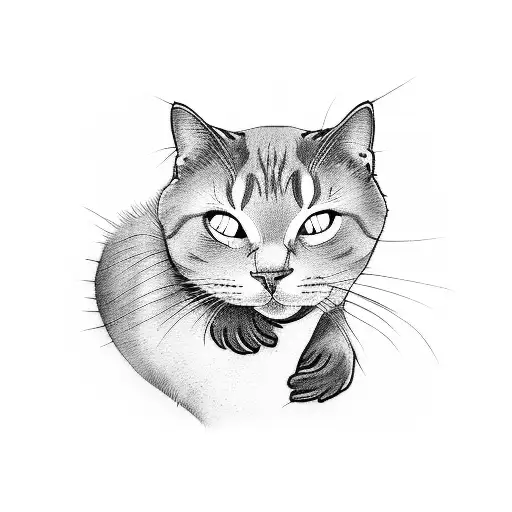 Woman Hugging A Black Cat