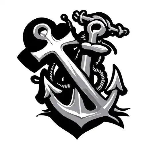 224 With Cross And Anchor