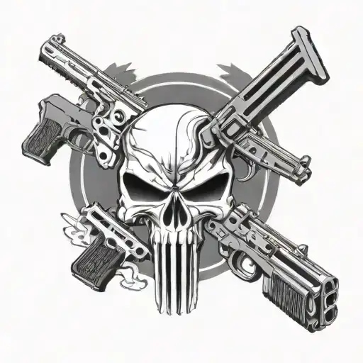 Punisher Skull And Guns