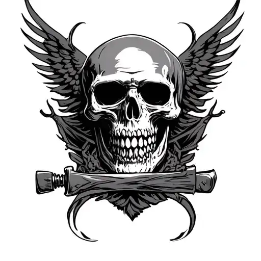 Biker Tattoo Creepy Dark