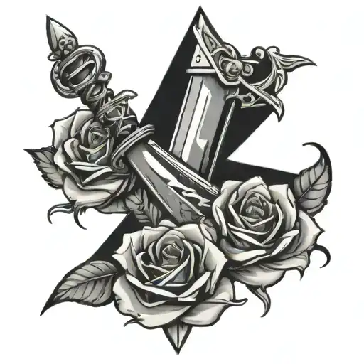 Sword Rose Intertwined