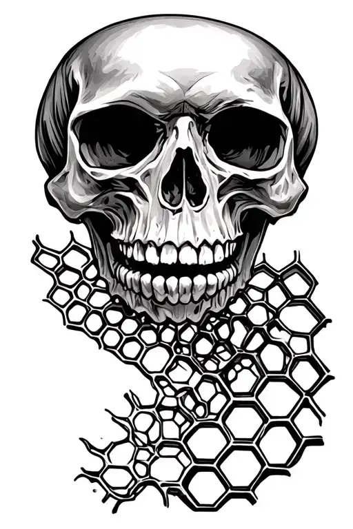 Skull In Honeycomb