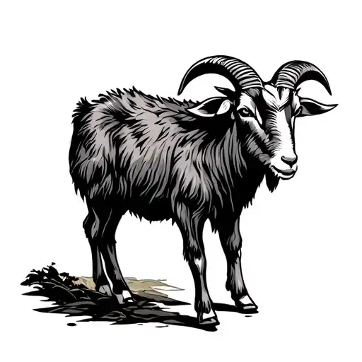 Western Goat Standing
