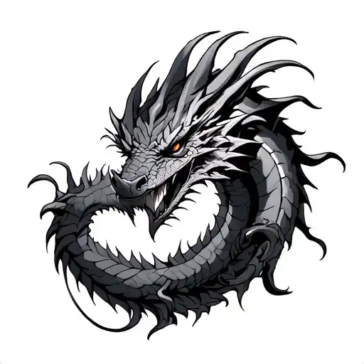 Angry Dragon Emerging