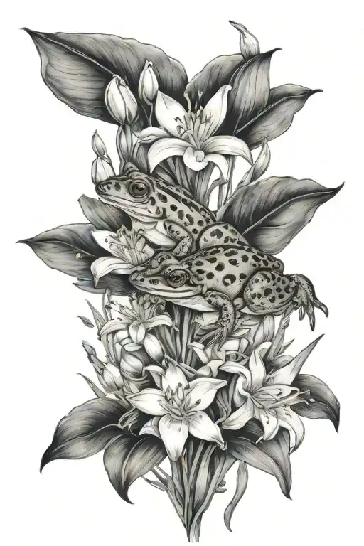 Lillies Of The Valley And Frog
