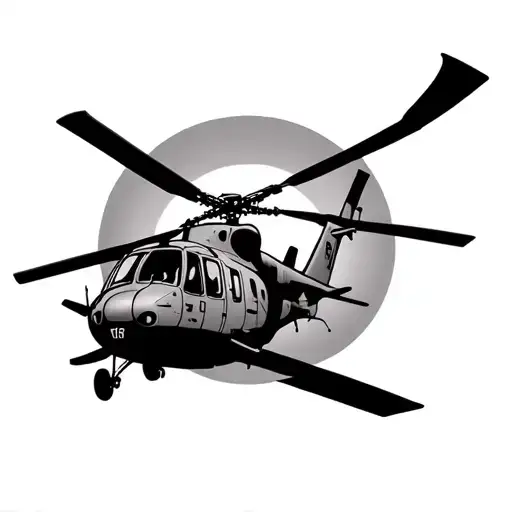 A Helicopter Flying Towards The Sun