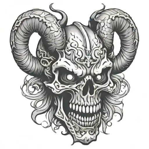 Scary Demon Skull