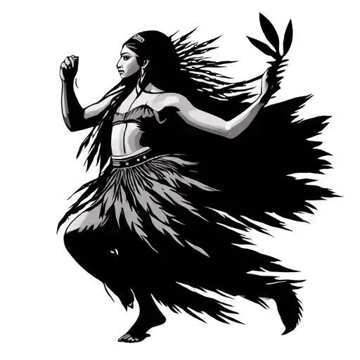 Native American Girl Dancing