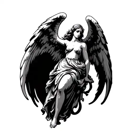 Angel Line Art Representation