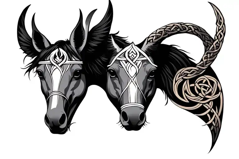 Celtic Sagittarius Gemini Zodiac Sign Intertwined