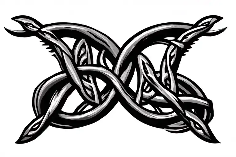 Celtic Sagittarius Gemini Zodiac Sign Intertwined Representing