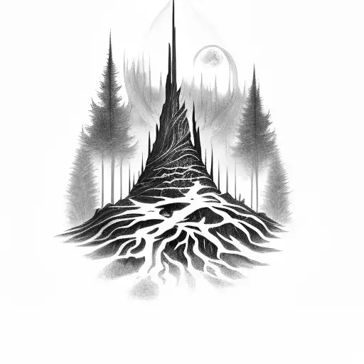 Dark Tower In Evil Forest
