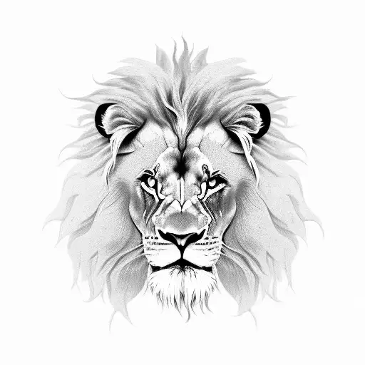 Lion Wrapped In Gray Cancer Ribbob