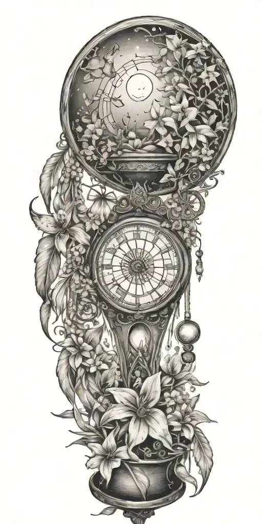 An Hourglass Moon Dream Catcher Filled With Lilies And Butterflies Queen Anne's Lace Nature