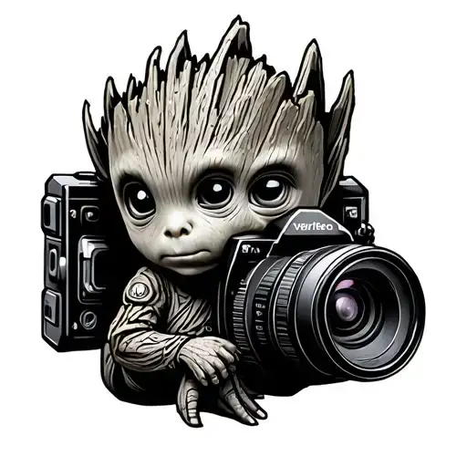 Baby Groot And Camera
