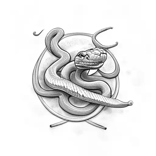 Snake On Top Of A Pile Of Bodies