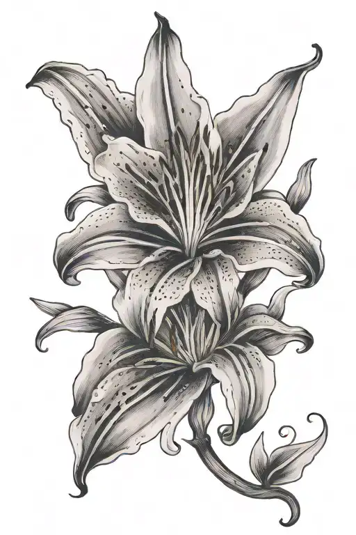 Lily Flower With Firenze Written On It