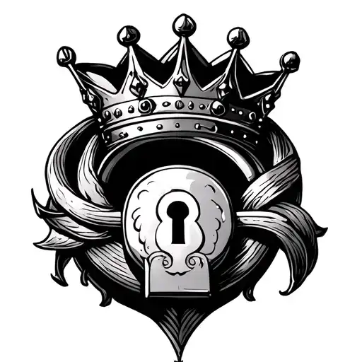 Kings Crown Lock Intertwined With Tj