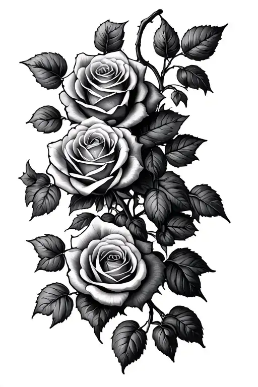 Roses Connected Trough A Vine Growing