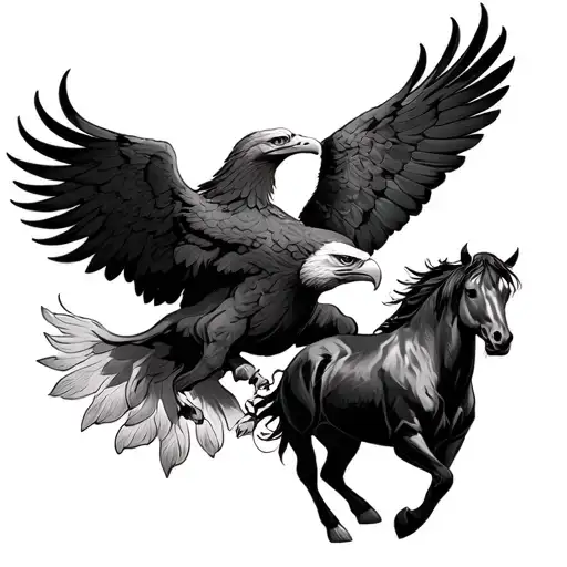 Eagle And Horse And Bull