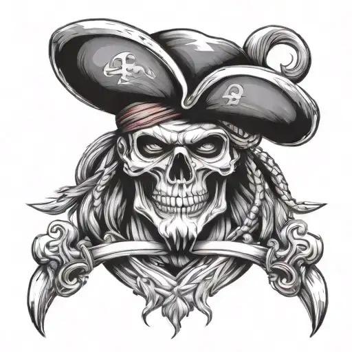 Pirate With Skull Mask On