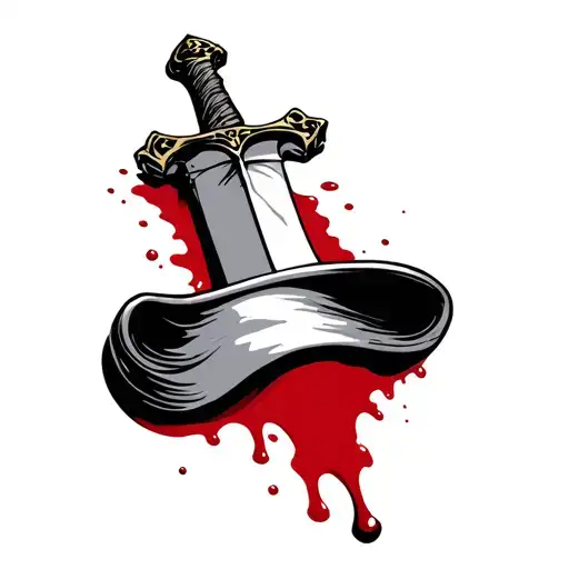 Bloody Scroll With A Dagger