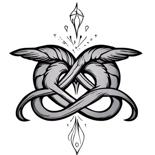 Aries And Gemini Zodiac Sign Intertwined Infinity Symbols