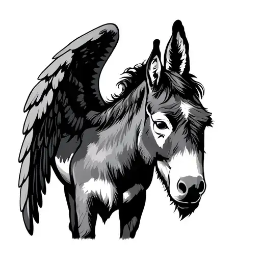 Donkey With Angel Wings